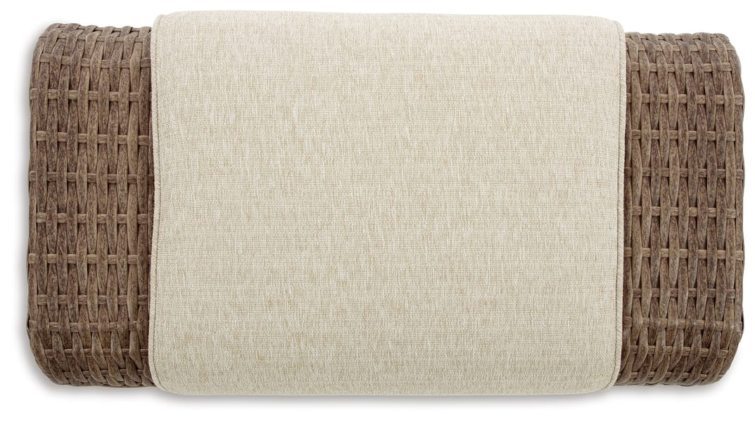 Ashley Outdoor/Patio Sandy Bloom Outdoor Ottoman with Cushion P507-814