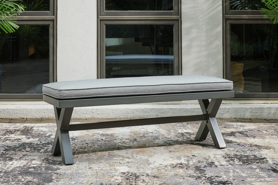 Ashley Outdoor/Patio Elite Park Outdoor Bench with Cushion P518-600
