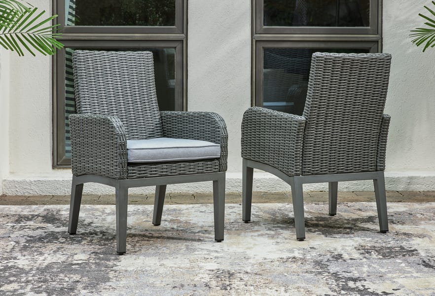 Ashley Outdoor/Patio Elite Park Arm Chair with Cushion (Set of 2) P518-601A