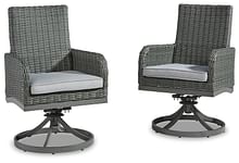 Ashley Outdoor/Patio Elite Park Swivel Chair with Cushion (Set of 2) P518-602A