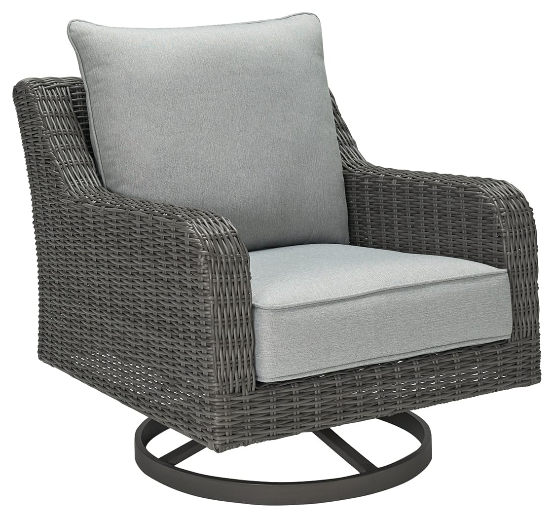 Ashley Outdoor/Patio Elite Park Outdoor Swivel Lounge with Cushion P518-821