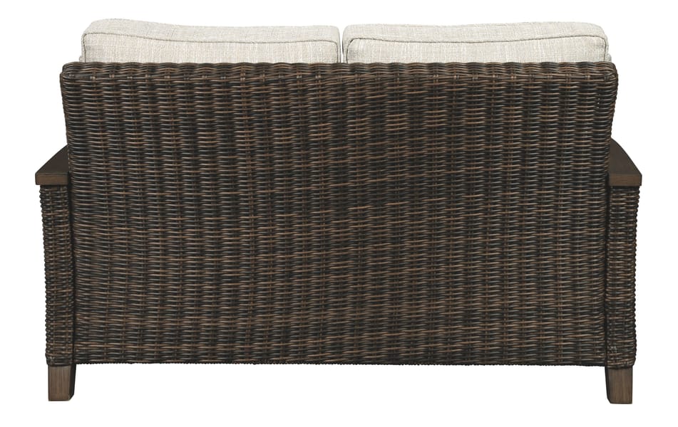 Ashley Outdoor/Patio Paradise Trail Loveseat with Cushion P750-835