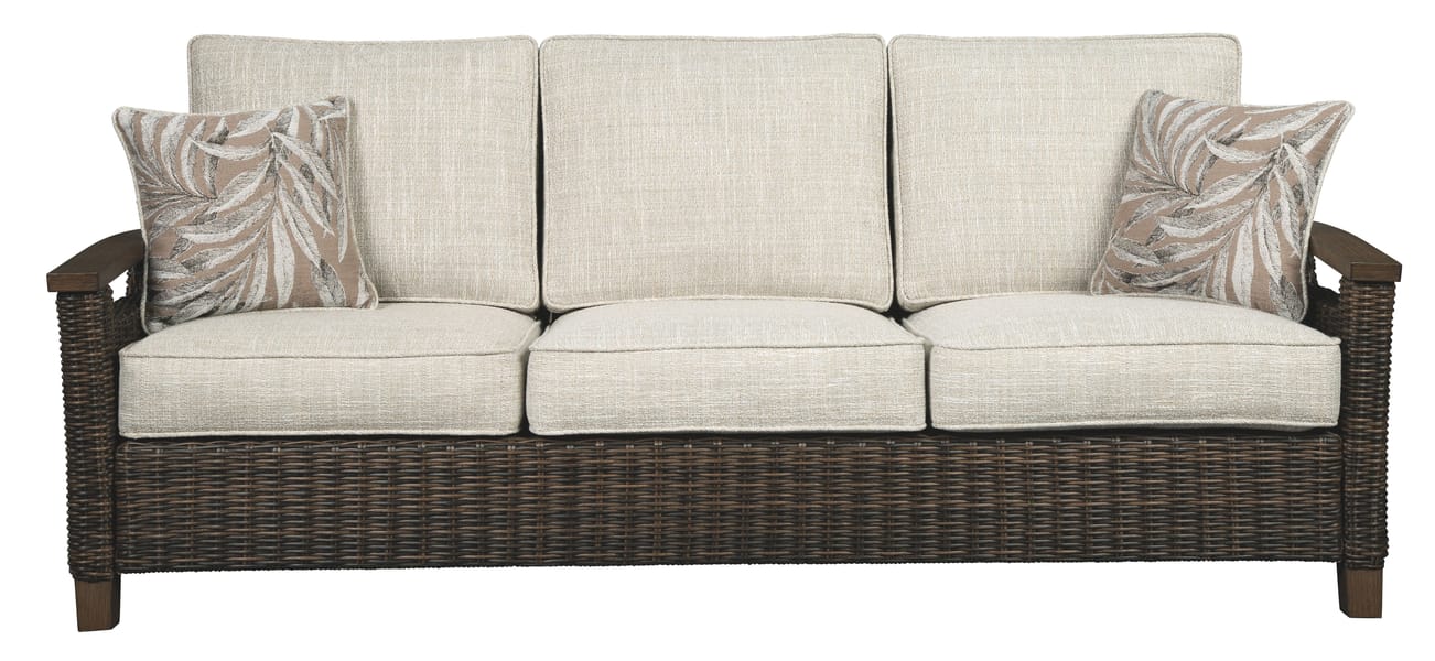 Ashley Outdoor/Patio Paradise Trail Sofa with Cushion P750-838