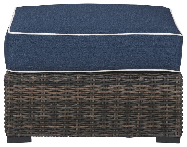 Ashley Outdoor/Patio Grasson Lane Ottoman with Cushion P783-814