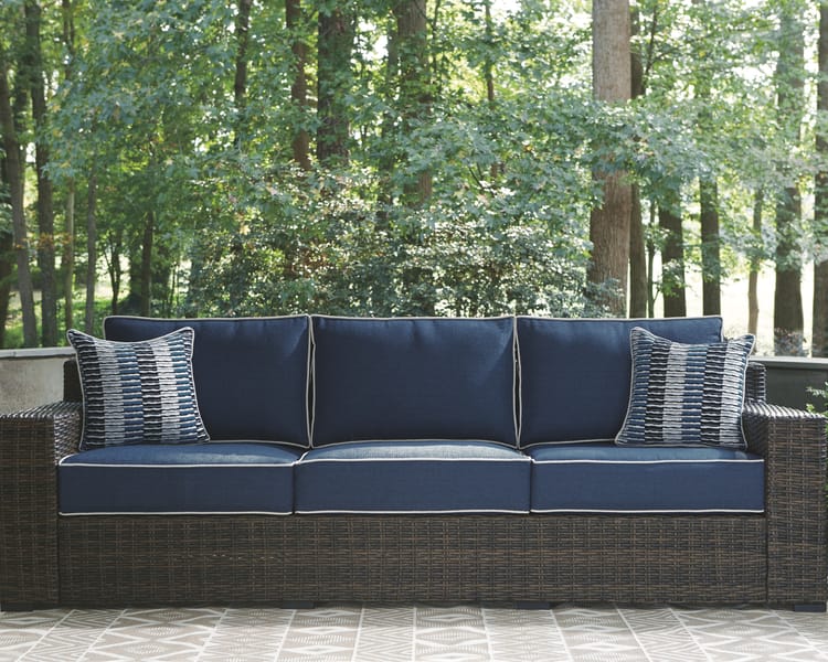 Ashley Outdoor/Patio Grasson Lane Sofa with Cushion P783-838
