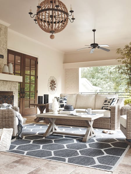 Ashley Outdoor/Patio Beachcroft Sofa with Cushion P791-838