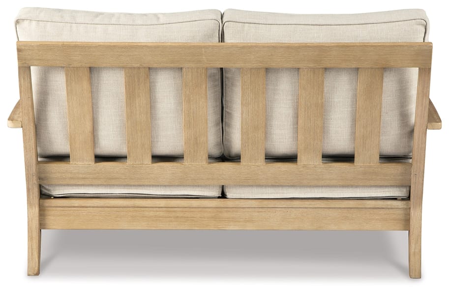 Ashley Outdoor/Patio Clare View Loveseat with Cushion P801-835