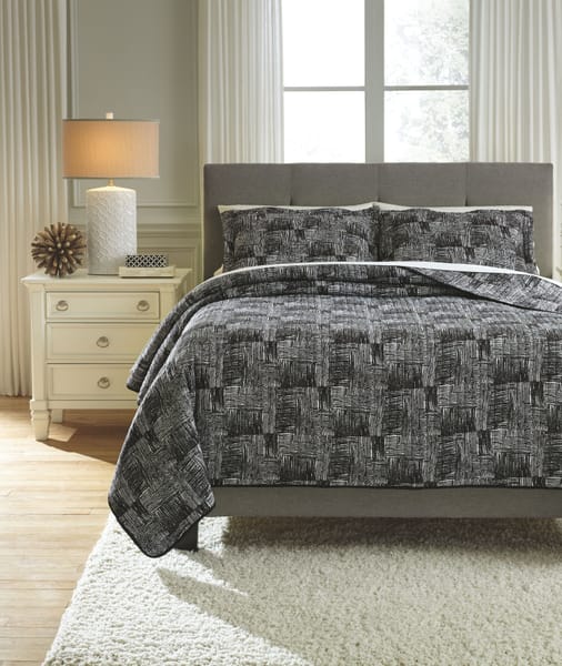 Ashley Bedroom Jabesh 3-Piece Queen Quilt Set Q365033Q