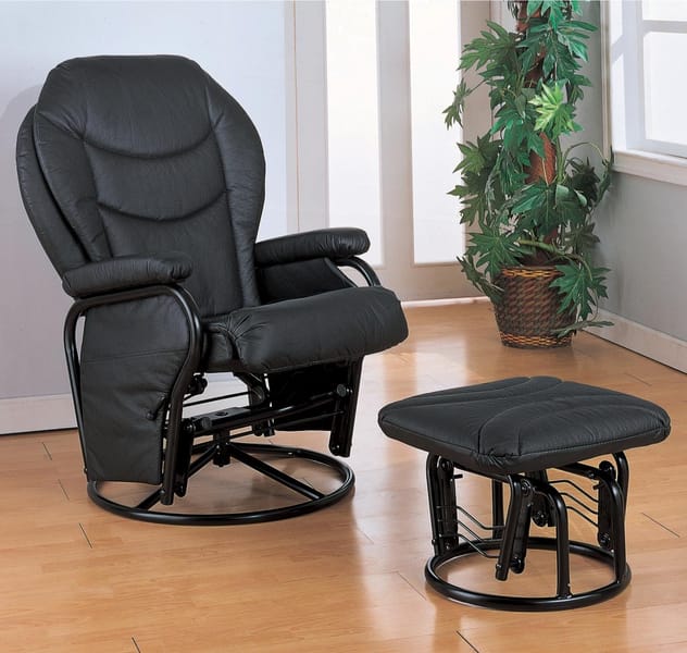 Coaster Living Room Glider With Ottoman 7040