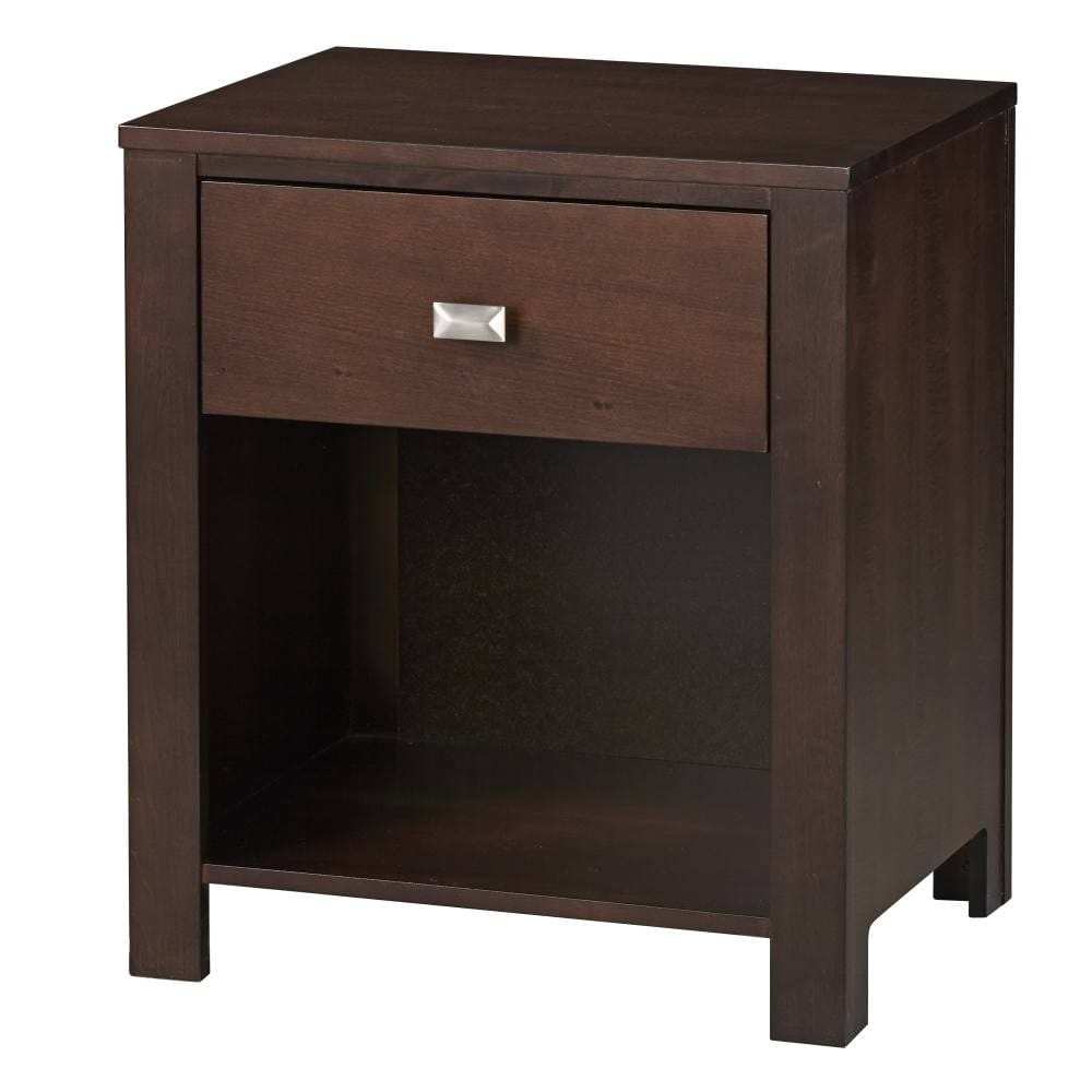 Modus Bedroom Riva One Drawer Nightstand In Chocolate Brown RV2681