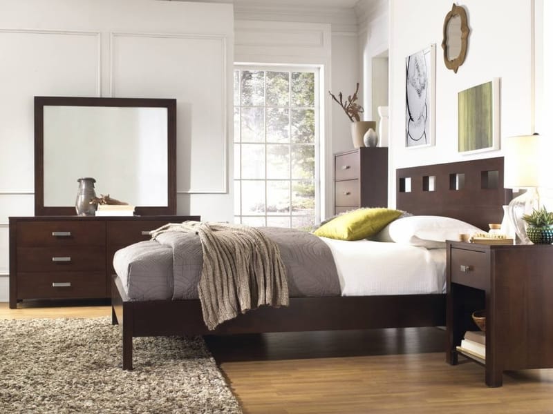 Modus Bedroom Riva Six Drawer Dresser In Chocolate Brown RV2682