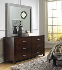 Modus Bedroom Riva Six Drawer Dresser In Chocolate Brown RV2682