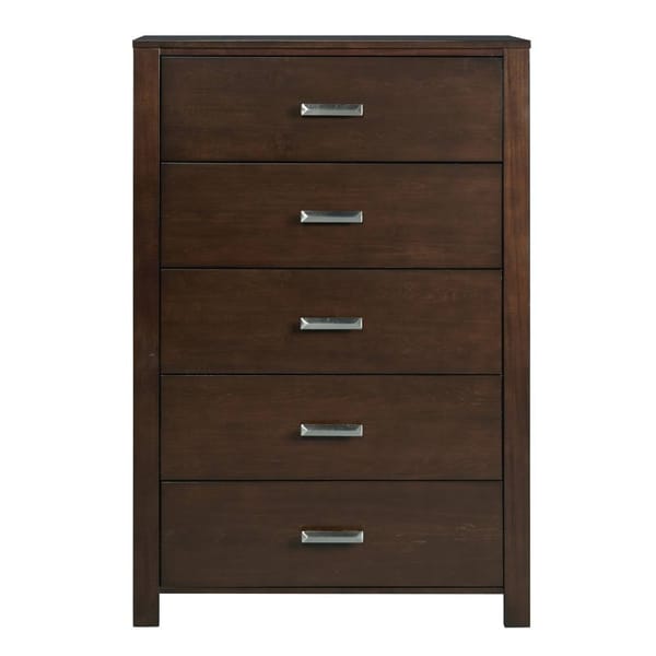 Modus Bedroom Riva Five Drawer Chest In Chocolate Brown RV2684