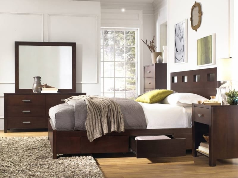 Modus Bedroom Riva Wood Storage Bed In Espresso RV23D6