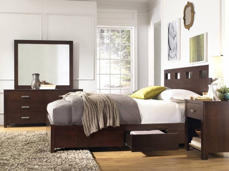 Modus Bedroom Riva Wood Storage Bed In Espresso RV23D6