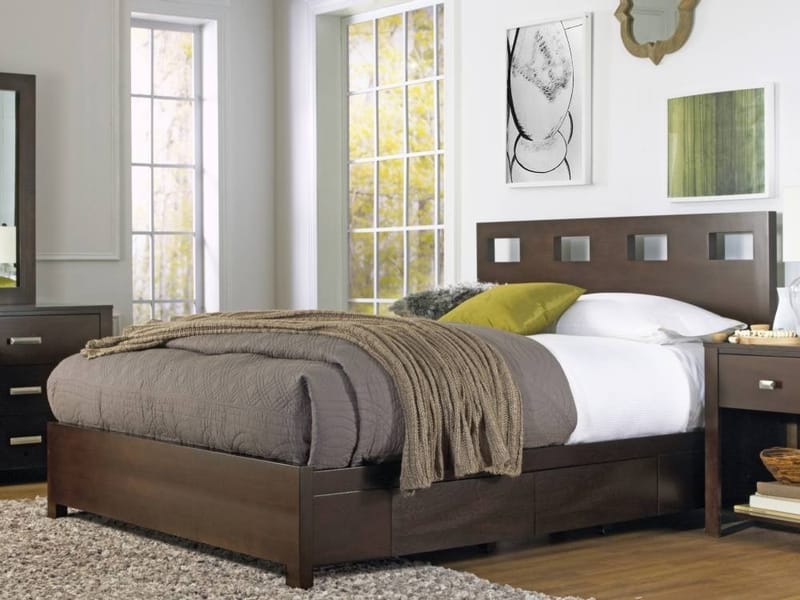 Modus Bedroom Riva Wood Storage Bed In Espresso RV23D6