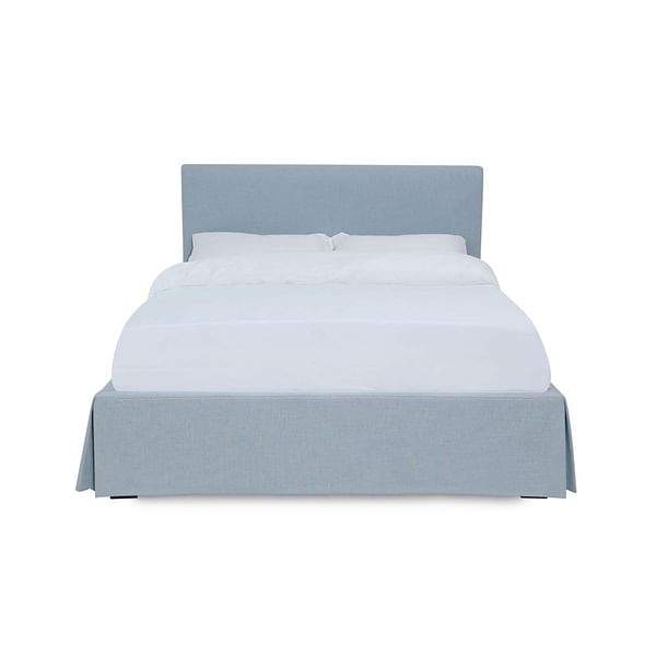 Modus Bedroom Shelby Skirted Footboard Storage Panel Bed In Sky CB54J54