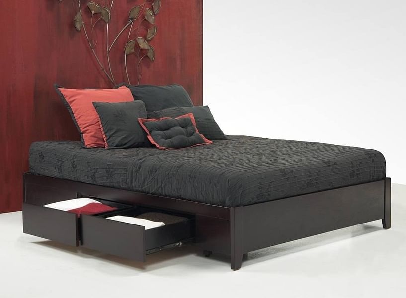 Modus Bedroom Simple Wood Storage Bed In Espresso SP23D5
