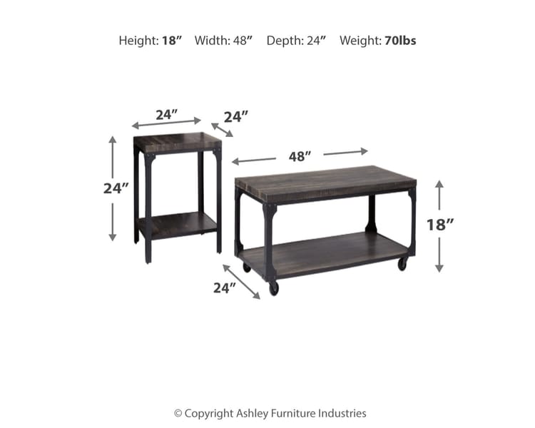Ashley Living Room Jandoree Table (Set of 3) T108-13