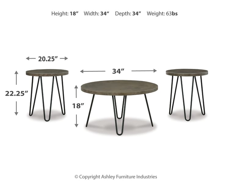 Ashley Living Room Hadasky Table (Set of 3) T144-13