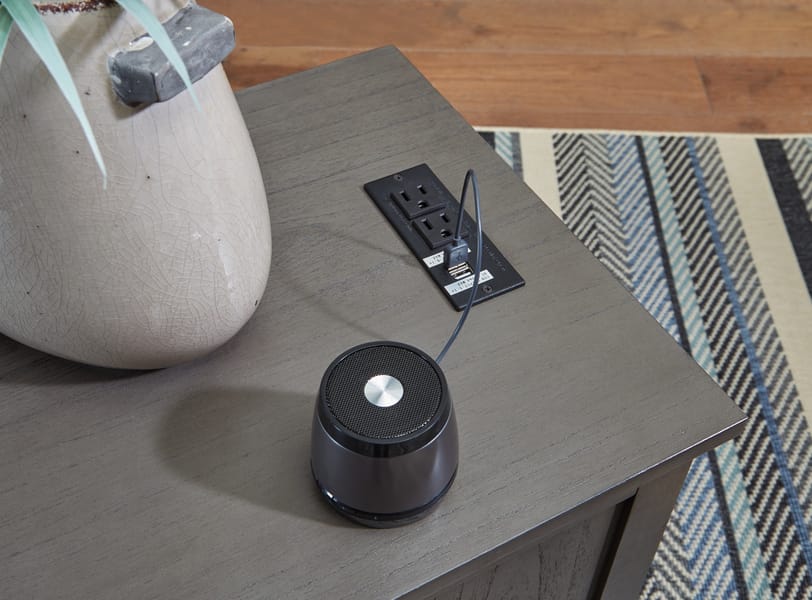 Treytown Chairside End Table in Gray