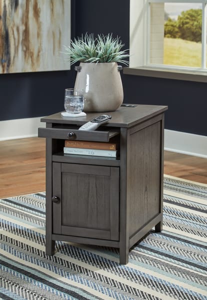 Treytown Chairside End Table in Gray