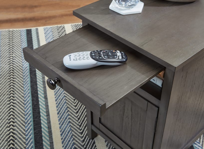 Treytown Chairside End Table in Gray