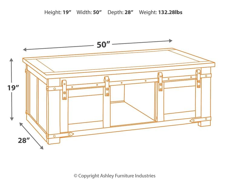 Ashley Living Room Budmore Coffee Table T372-1