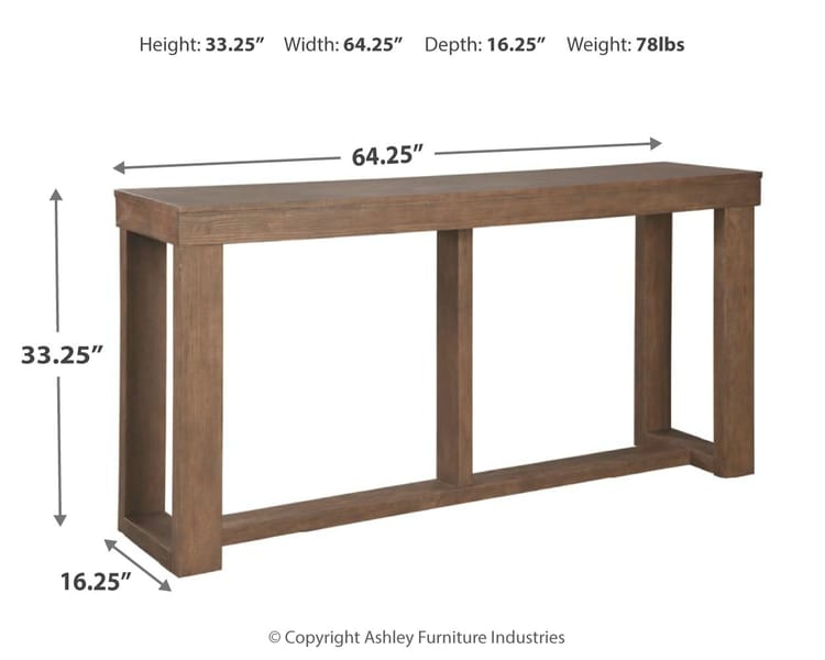 Ashley Living Room Cariton Sofa/Console Table T471-4
