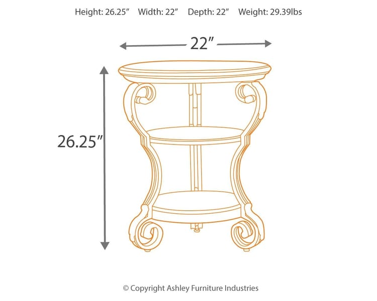 Ashley Living Room Nestor Chairside End Table T517-7