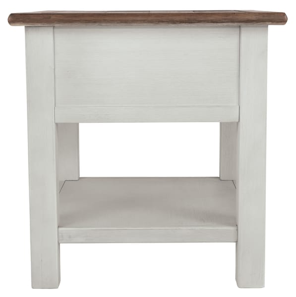Ashley Living Room Bolanburg Chairside End Table with USB Ports and Outlets T637-7