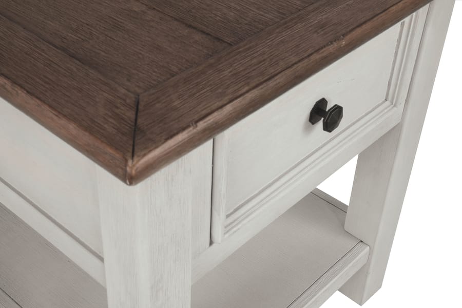 Ashley Living Room Bolanburg Chairside End Table with USB Ports and Outlets T637-7