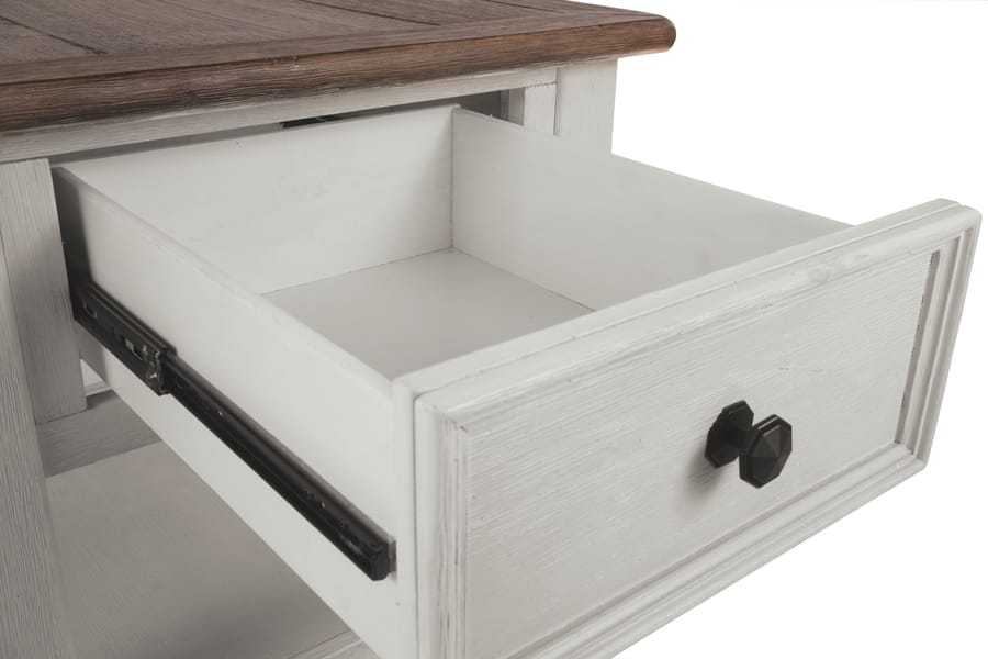Ashley Living Room Bolanburg Chairside End Table with USB Ports and Outlets T637-7