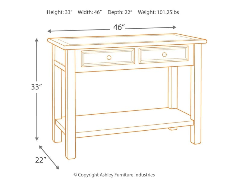 Ashley Living Room Bolanburg Sofa/Console Table T637-4