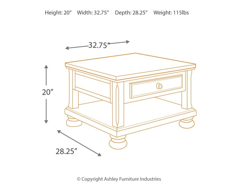 Ashley Living Room Porter Coffee Table with Lift Top T697-0