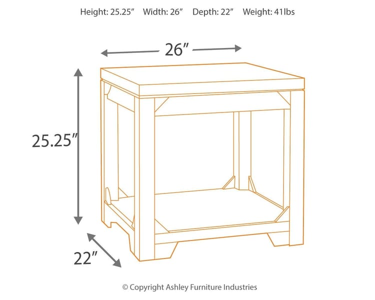 Ashley Living Room Rogness End Table T745-3