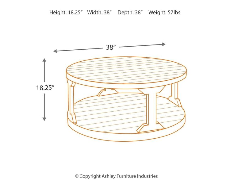 Ashley Living Room Rogness Coffee Table T745-8