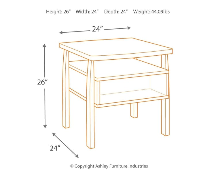 Ashley Living Room Vailbry End Table T758-3
