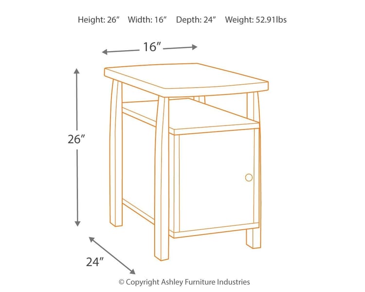 Ashley Living Room Vailbry Chairside End Table T758-7