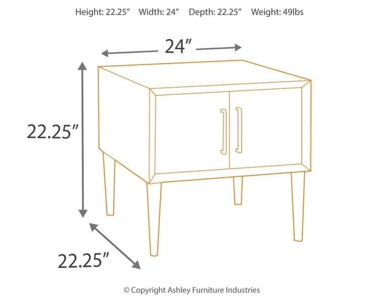Ashley Living Room Kisper End Table T802-2