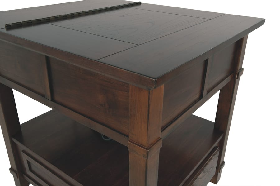 Ashley Living Room Gately End Table with Storage and Power Outlets T845-3