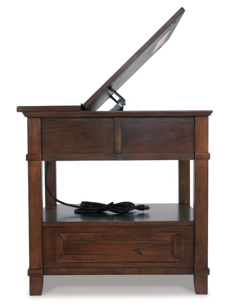 Ashley Living Room Gately End Table with Storage and Power Outlets T845-3