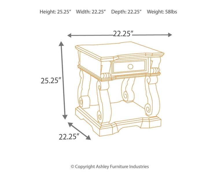 Ashley Living Room Alymere End Table T869-2