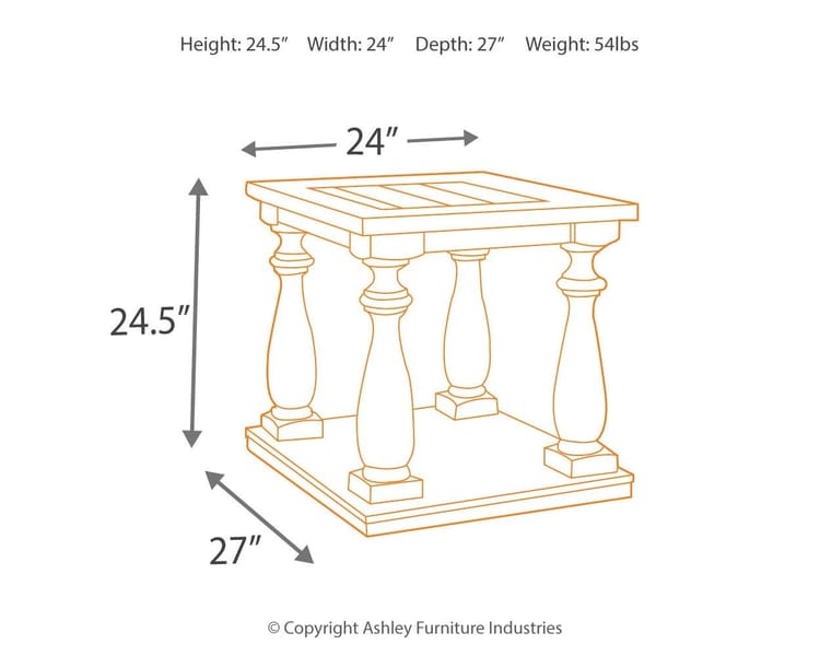 Ashley Living Room Mallacar End Table T880-3