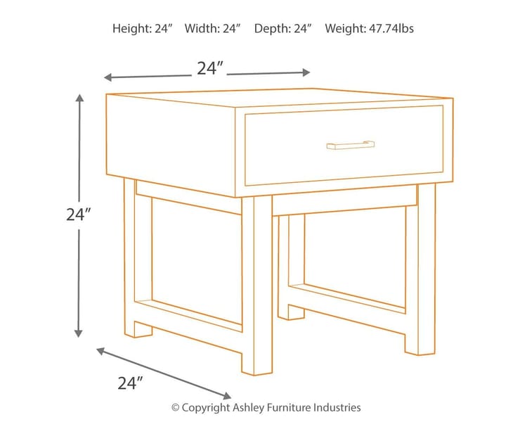 Ashley Living Room Mondoro End Table T891-2
