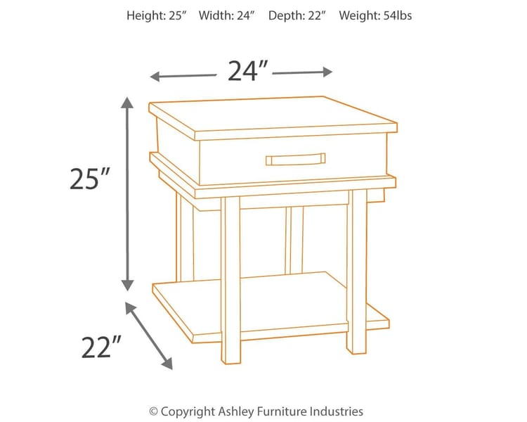 Ashley Living Room Stanah End Table T892-3