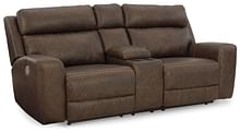 Ashley Living Room Roman Power Reclining Loveseat with Console U2540118