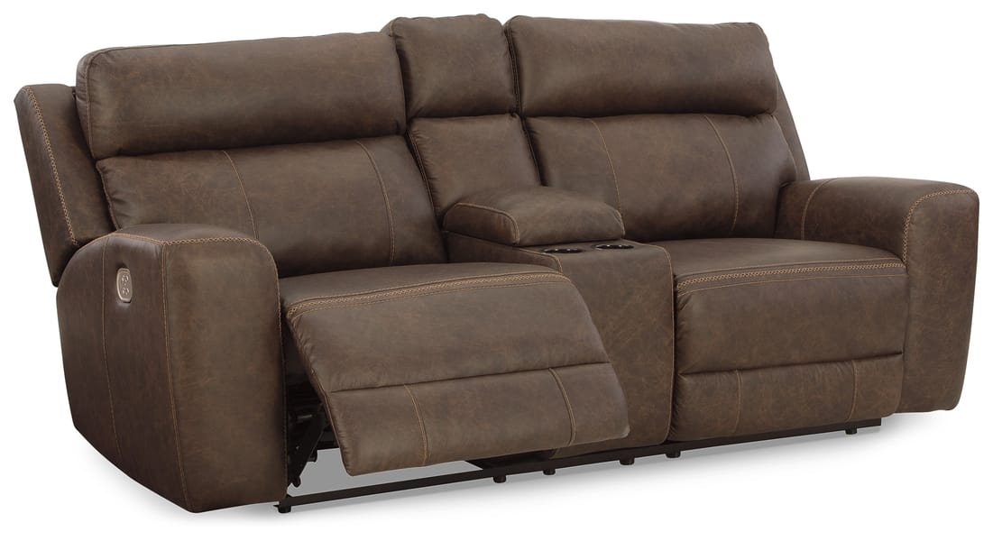 Ashley Living Room Roman Power Reclining Loveseat with Console U2540118