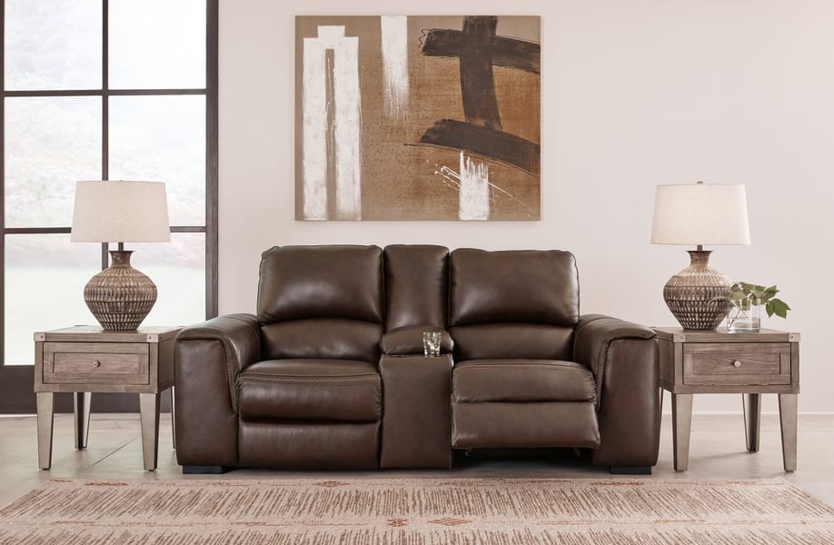 Ashley Living Room Alessandro Power Reclining Loveseat with Console U2550218