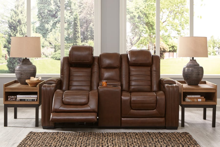Ashley Living Room Backtrack Power Reclining Loveseat with Console U2800418